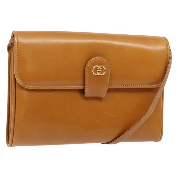 GUCCI Shoulder Bag Leather Brown Gold 004 056 004 056 - Picture 1 of 16